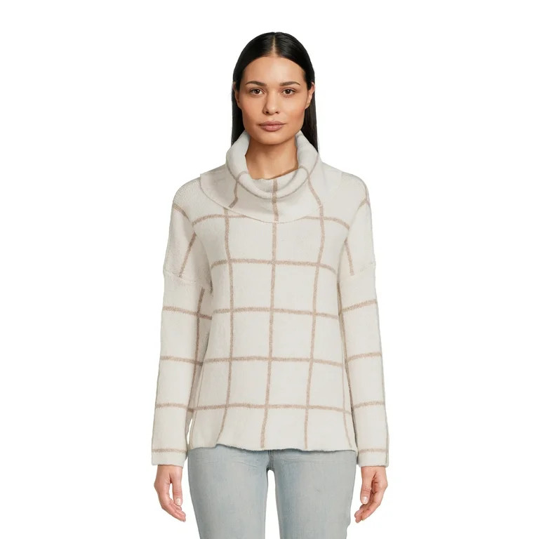 Dreamers by Debut Womens Cowl Neck Pullover Long Sleeve Sweater | Walmart (US)
