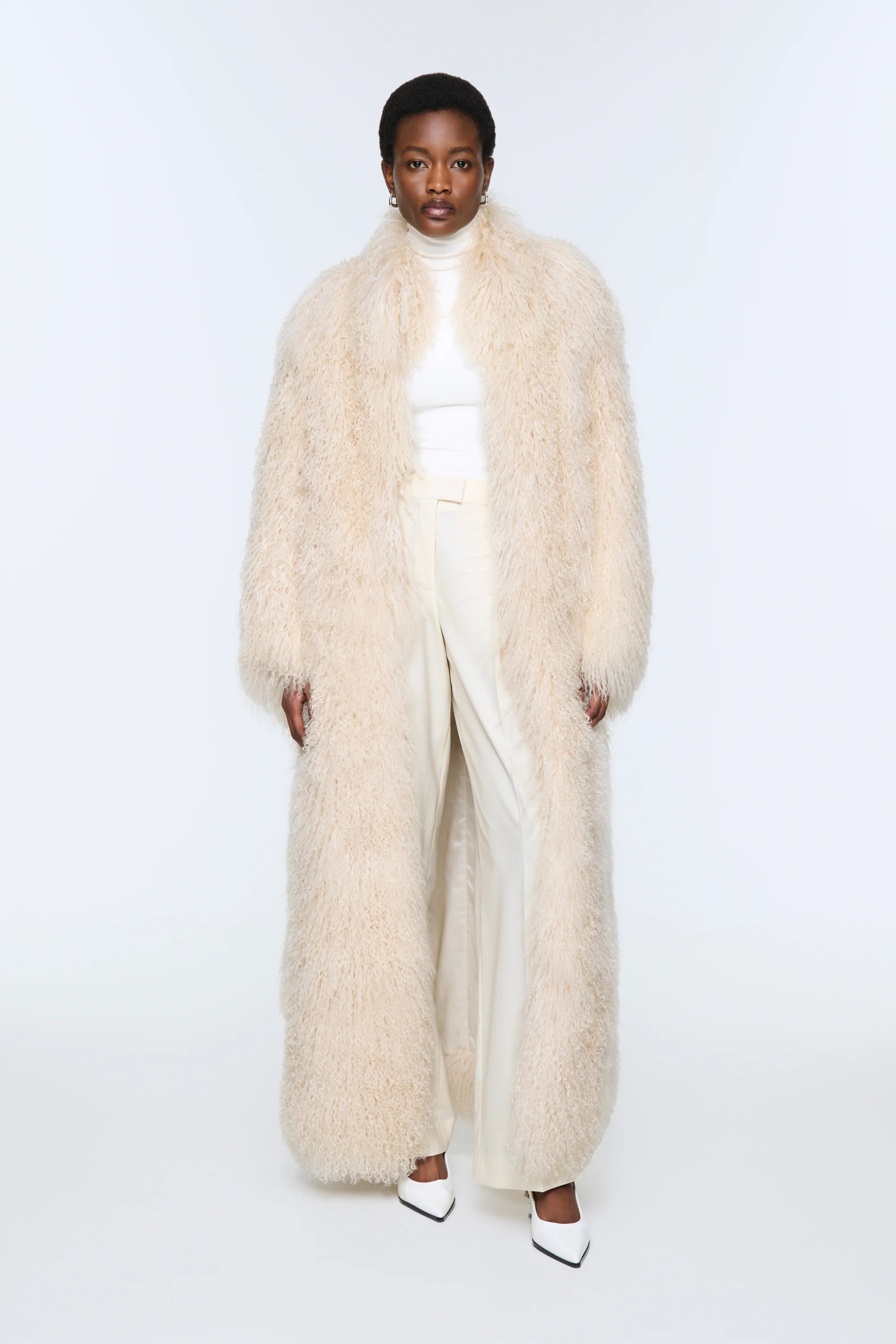Faye Shearling Maxi Coat | DUCIE