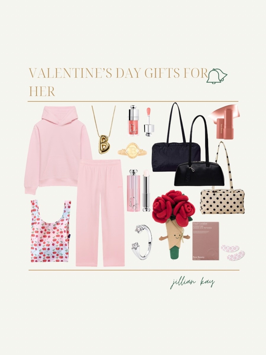 Valentine’s Day gift ideas for her 💗

Ig: @jkyinthesky

#vday #valentinesday #giftguide #giftguides #giftideas #giftsforher #cleangirl #aestheticstyle #coolgirl #jellycat #aritzia #baggu #baublebar #rarebeauty #dior #diorbeauty #pandora #pandorajewelry 

#LTKgrwm #LTKBeauty #LTKValentine