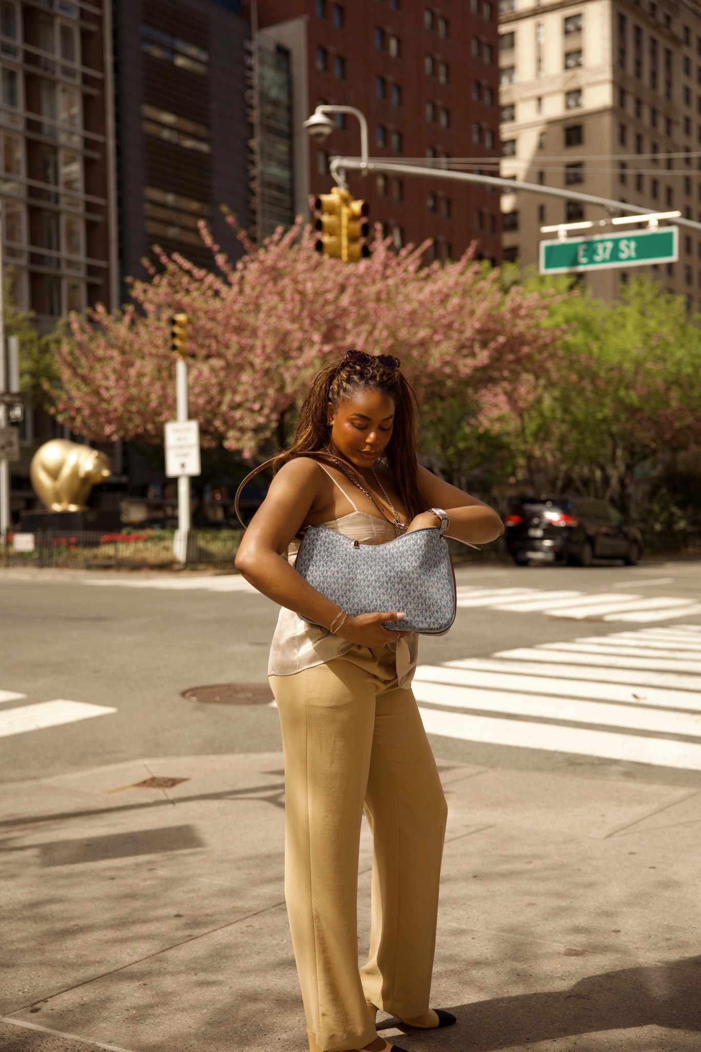 Wearing a casual outfit on a spring day with my new @Michael Kors US nolita bag  

#michaelkors #mkpartner 

#LTKootd #LTKgrwm #LTKWorkwear