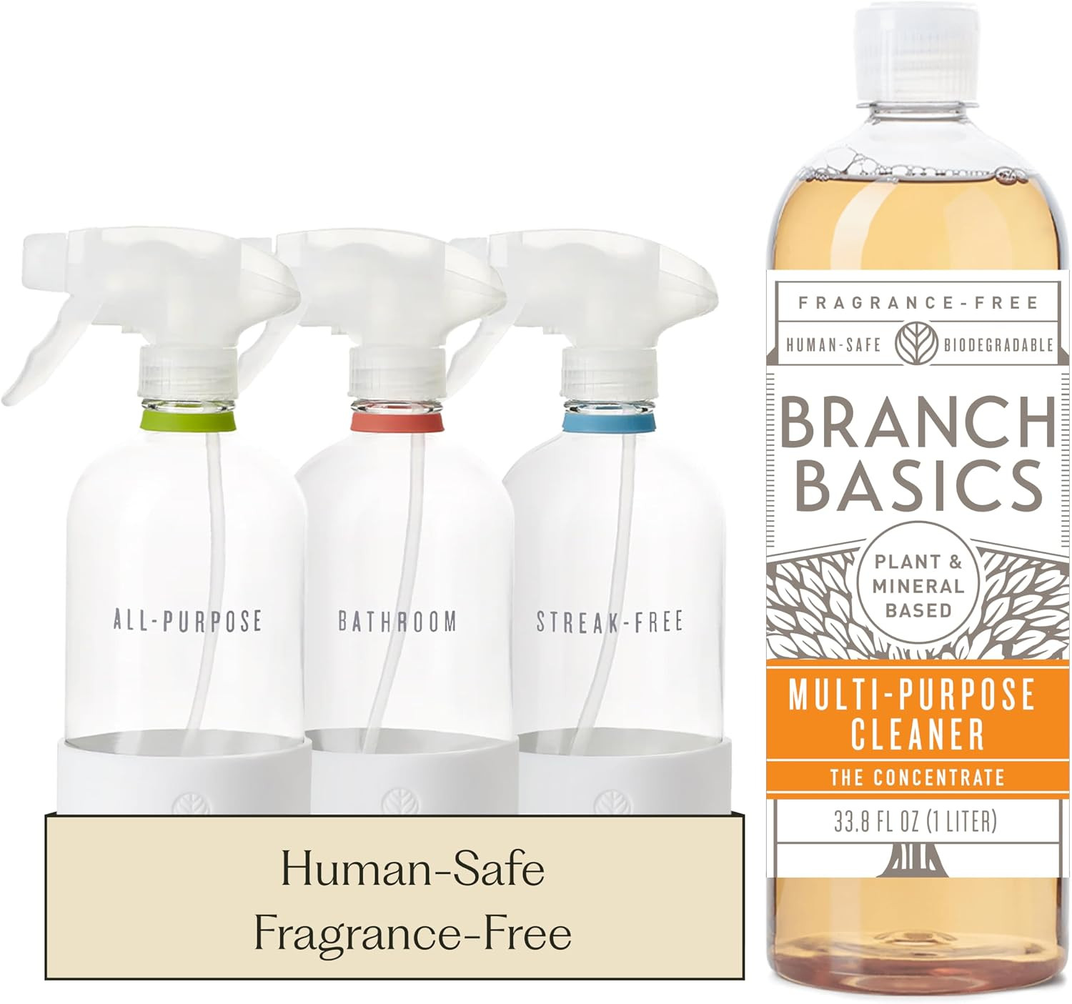 Branch Basics Surface Cleaning Kit: 33.8 oz Concentrate, Refillable Bottles | Amazon (US)