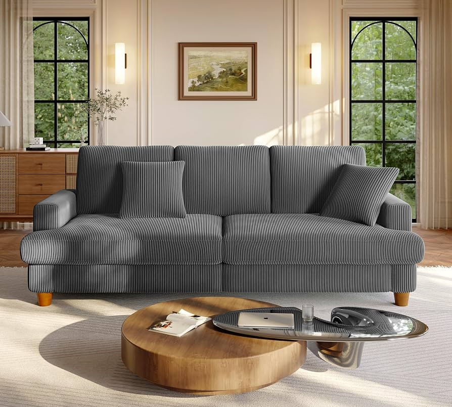 Welzona 87.2" Couches for Living Room, Comfy Grey Couch 7.5" Extra Thick Cushion, Sofas for Livin... | Amazon (US)
