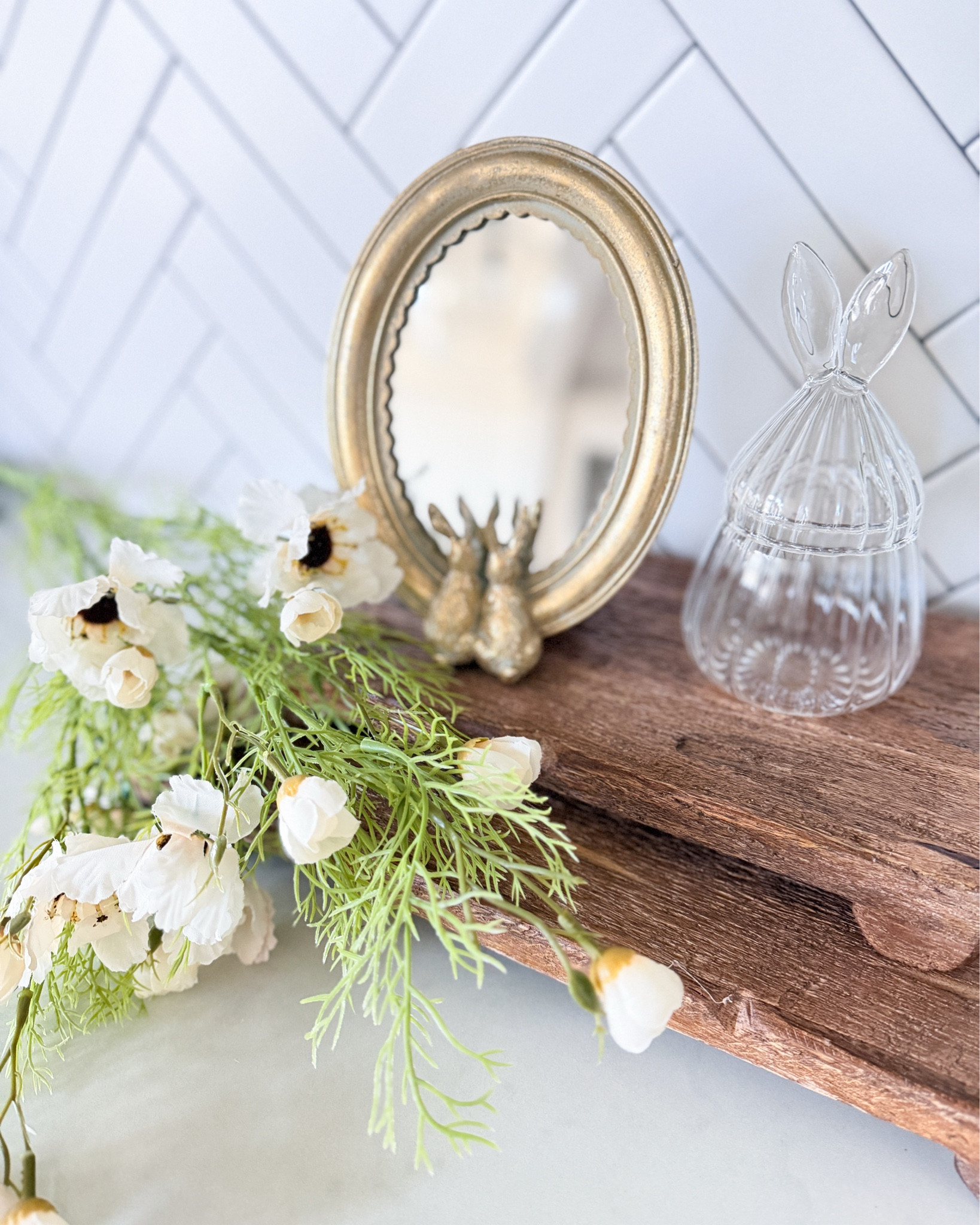 Slowly adding Easter in to our decor & these Elements by Remedy pieces are giving exactly the vibe I was going for, soft, warm, a little whimsical but still really intentional. The glass bunny jar is especially a winner, fill it with pastel eggs or leave it empty, it works either way. Linked in my LTK! @elementsbyremedy 

easter decor - easter shelf styling - spring home decor - easter home decor - seasonal decor - elements by remedy - easter finds - spring shelf decor - easter bunny decor - glass bunny jar - easter decorations - home decor inspo - spring decorating - easter - shelf styling inspo

#LTKdayinmylife #LTKSeasonal #LTKHome