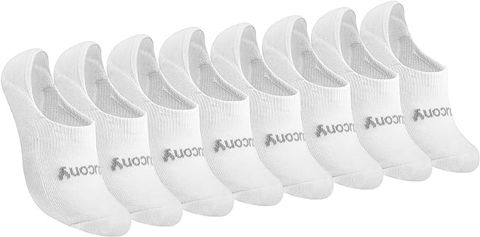 Saucony Women's No Show Cushioned Invisible Liner Socks, Available in S-L (8, 16 Pairs) | Amazon (US)