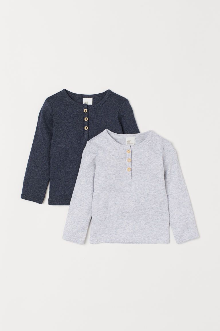 2-pack Henley Tops | H&M (US + CA)