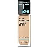 MAYBELLINE Fit Me Matte + Poreless Liquid Foundation Makeup, Natural Beige, 1 fl; oz; Oil-Free Found | Amazon (US)