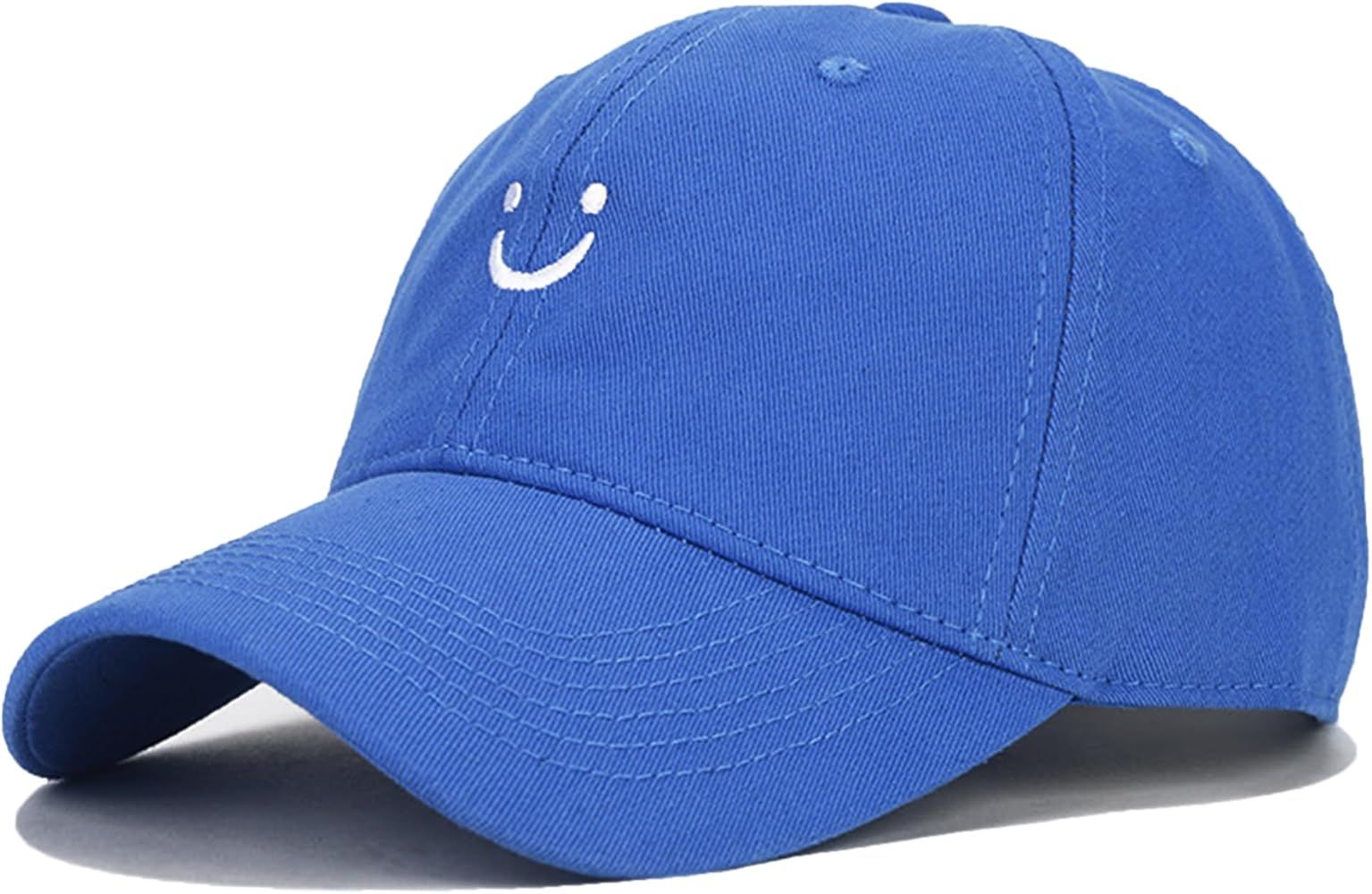 Umeepar Smile Face Baseball Cap for Women Men Adjustable Low Profile Unstructured Cotton Dad Hat | Amazon (US)