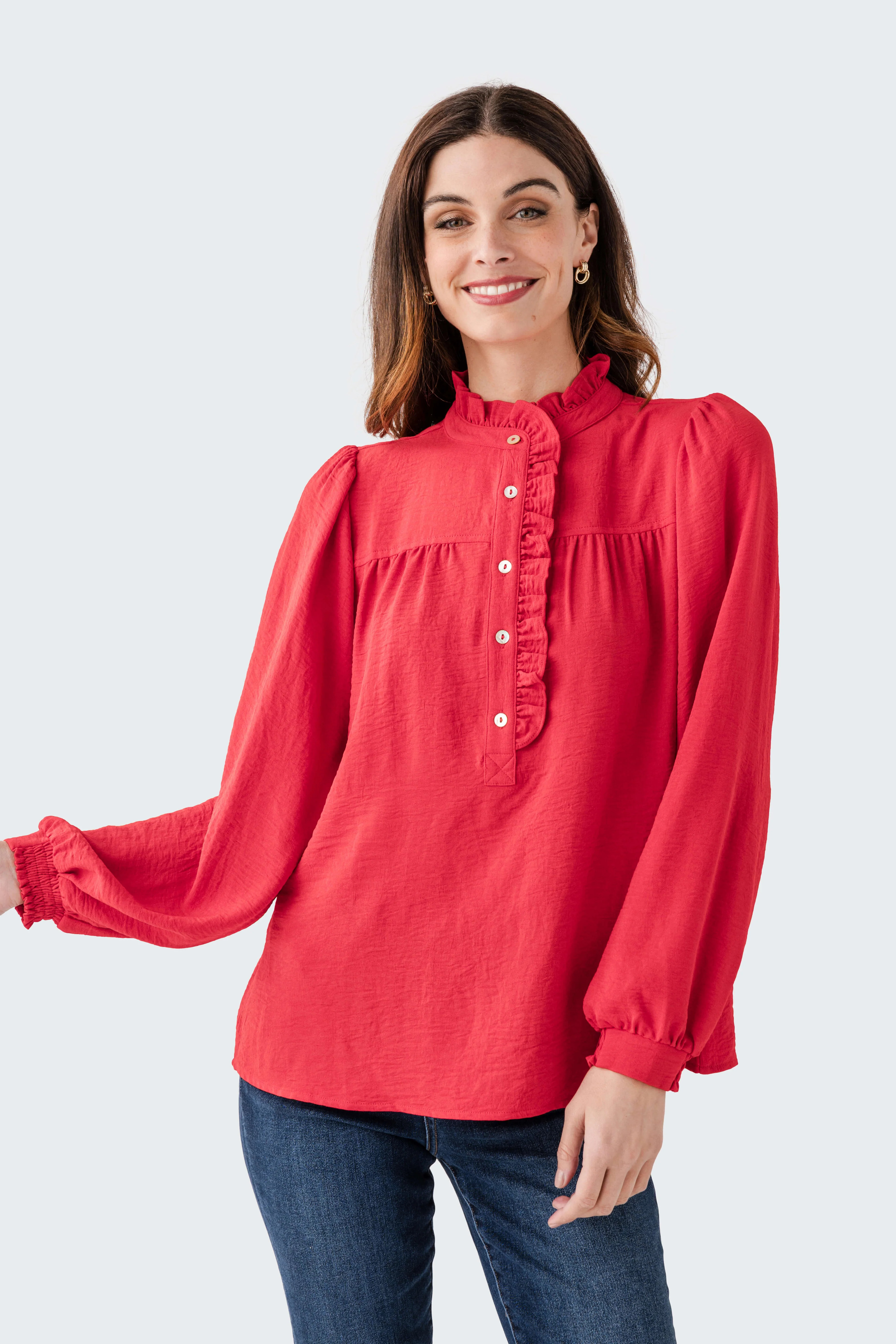 Jodifl Ruffle Detail Top | Social Threads