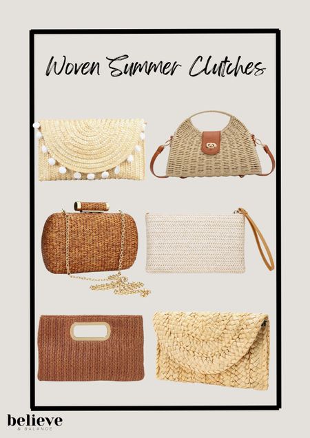 This summer woven bags are the it bag to have and I love these particular ones for a special occasion outfit or a resort wear outfit or a vacation outfit.  These summer clutches are great for a baby shower look or any summer dress. 

#LTKFind #LTKSeasonal #LTKitbag