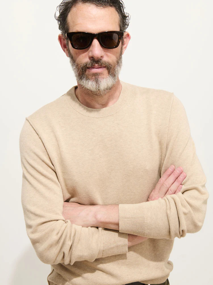 Reverse Seam Crew In Wool Cotton | Alex Mill