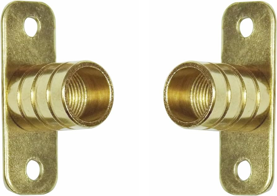 3/8" Rodding Inside Mount Rod Brackets - Brass Plated - One Pair | Amazon (US)