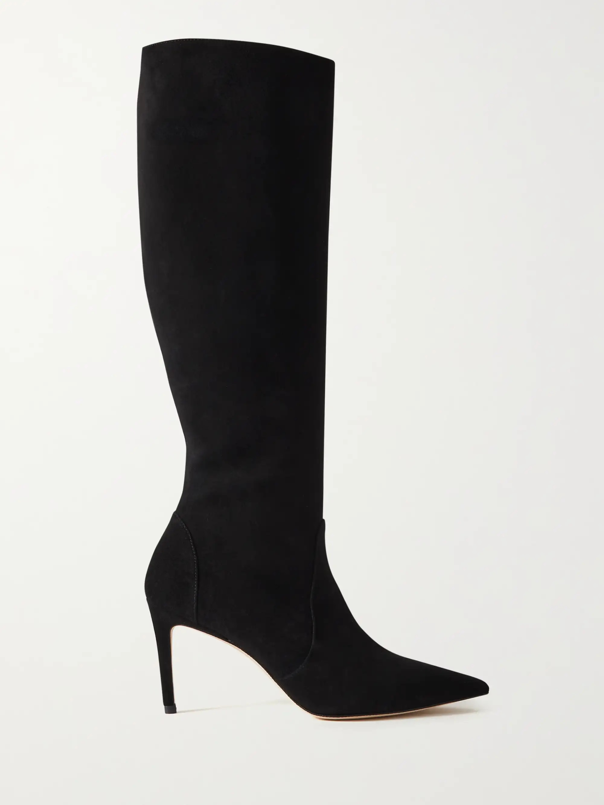 Black Stuart suede knee boots | STUART WEITZMAN | NET-A-PORTER | NET-A-PORTER (US)