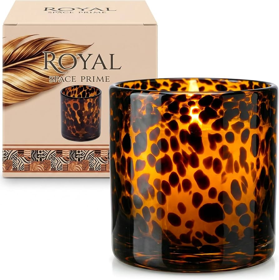 Tortoise Shell Candle Holder | Large Size 4.7" | Cheetah & Leopard Print Candle Holder | Large Am... | Amazon (US)