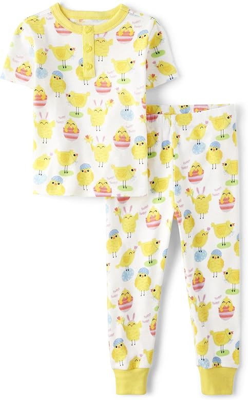 Gymboree Unisex Kid's and Toddler Easter Gymmie Short Sleeve Top and Pant Cotton 2-Piece Pajama S... | Amazon (US)