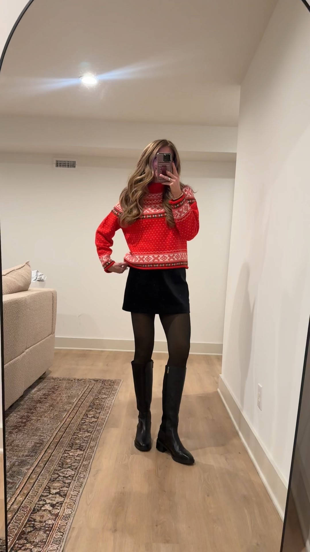 Holiday party outfit I wore today to our annual family Christmas party.
Sized down to 4 in velvet skirt
“Hose” are really fleece lined leggings that come in talls! Not see through and super warm. 
Boots are water proof and so comfy


Holiday outfits, tall girl friendly, bump friendly, tall sizes, maternity style, Christmas party outfits, ugly Christmas sweater, Aritzia, j crew, Athleta, fair isle

#LTKSeasonal #LTKTall #LTKHoliday