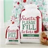 Santa, Fill To Here! Personalized Canvas Drawstring Santa Sack - Small | Personalization Mall
