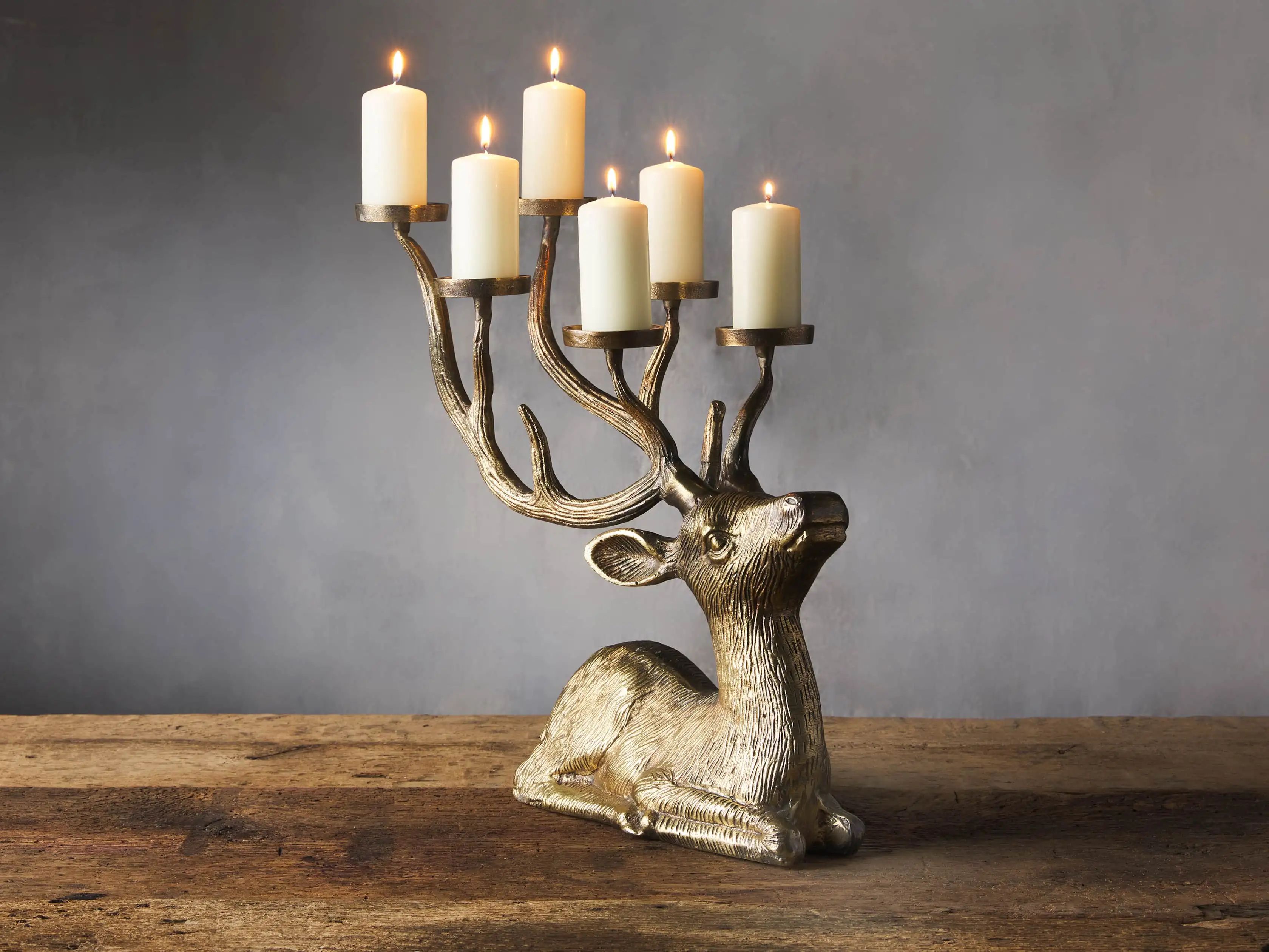 Tabletop Deer Candle Holder | Arhaus