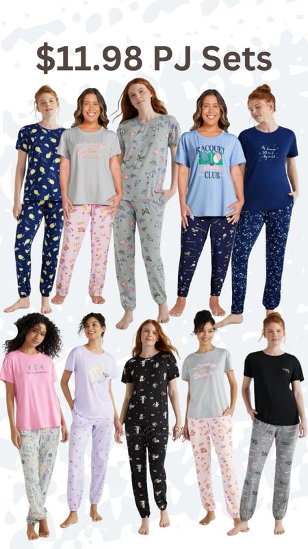 Get ready to snuggle up in style with Walmart’s adorable PJ sets for only $11.98! Featuring charming prints and playful graphics, these pajamas offer the perfect blend of comfort and cute. From brunch-themed tops to starry night patterns, there's a set for every personality. Upgrade your sleepwear game this spring with these cozy finds at unbeatable prices. #WalmartPJs






