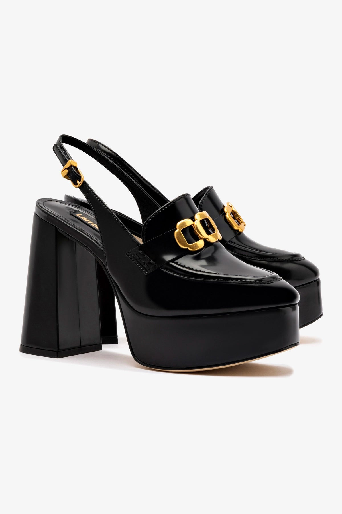 Harrington Loafer Hi In Black Box Leather | Larroude