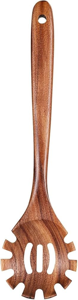 Amazon.com: Wooden Round Pasta Fork with 3-Line Holes and Serrations, 1 Piece, Suitable for Scoop... | Amazon (US)