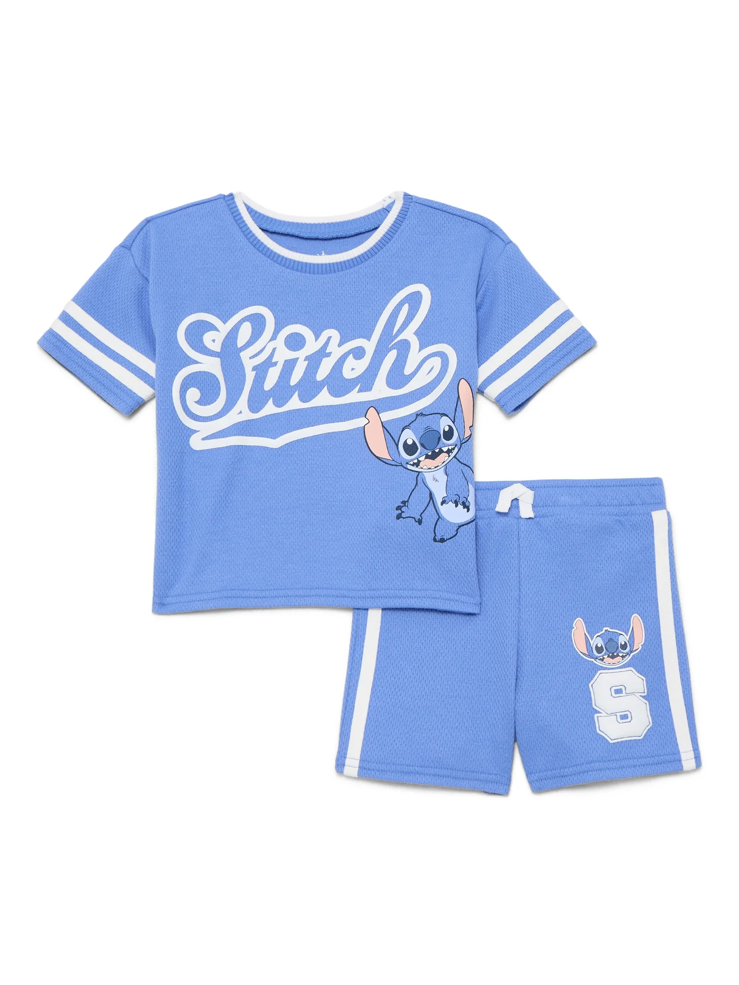 Stitch Baby Boys Athletic Graphic Tee and Shorts Set, 2-Piece, Sizes 0/3M-24M | Walmart (US)