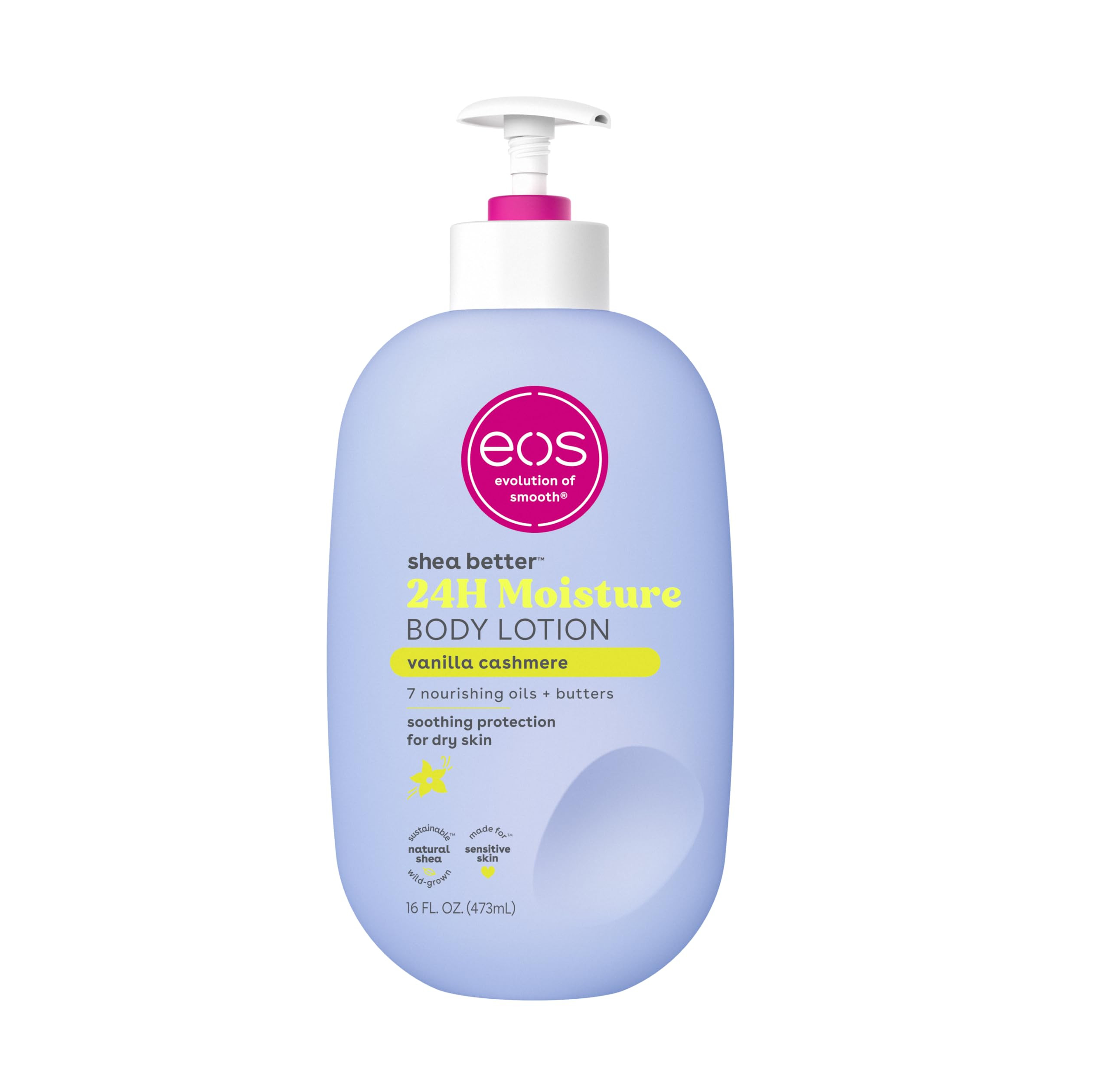 eos vanilla cashmere body lotion shea better 24hr moisture - 16 oz/473 ml | Amazon (UK)