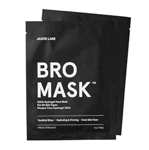 BRO MASK: Korean Face Mask for Men | 2 Pc. Hydrating Anti Aging Sheet Masks Contains Vitamin C, V... | Amazon (US)