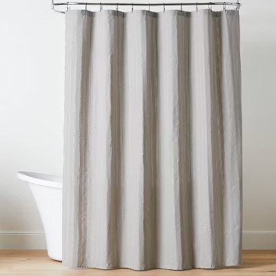 Crinkle Stripe Woven Shower Curtain - Hearth & Hand™ with Magnolia | Target