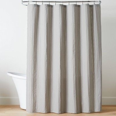 Crinkle Stripe Woven Shower Curtain - Hearth & Hand™ with Magnolia | Target