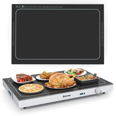 Costway 1 PCS Electric Warming Tray with Adjustable Temperature Built-In Handles for Buffets | Target
