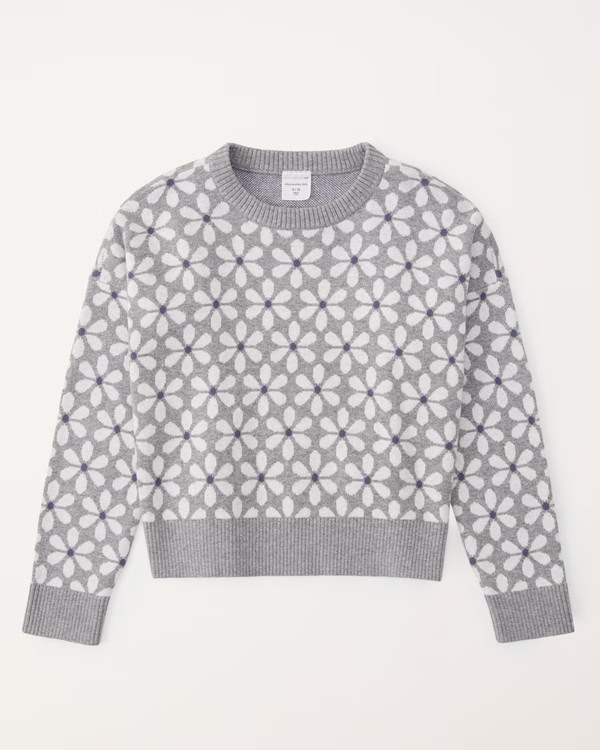 floral crewneck sweater | Abercrombie & Fitch (US)