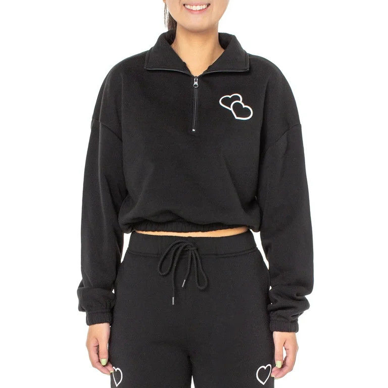 Celebrity Pink Juniors 1/2 Zip Sweatshirt | Walmart (US)