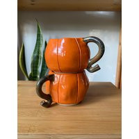 Handmade Halloween Pumpkin Mugs | Etsy (US)