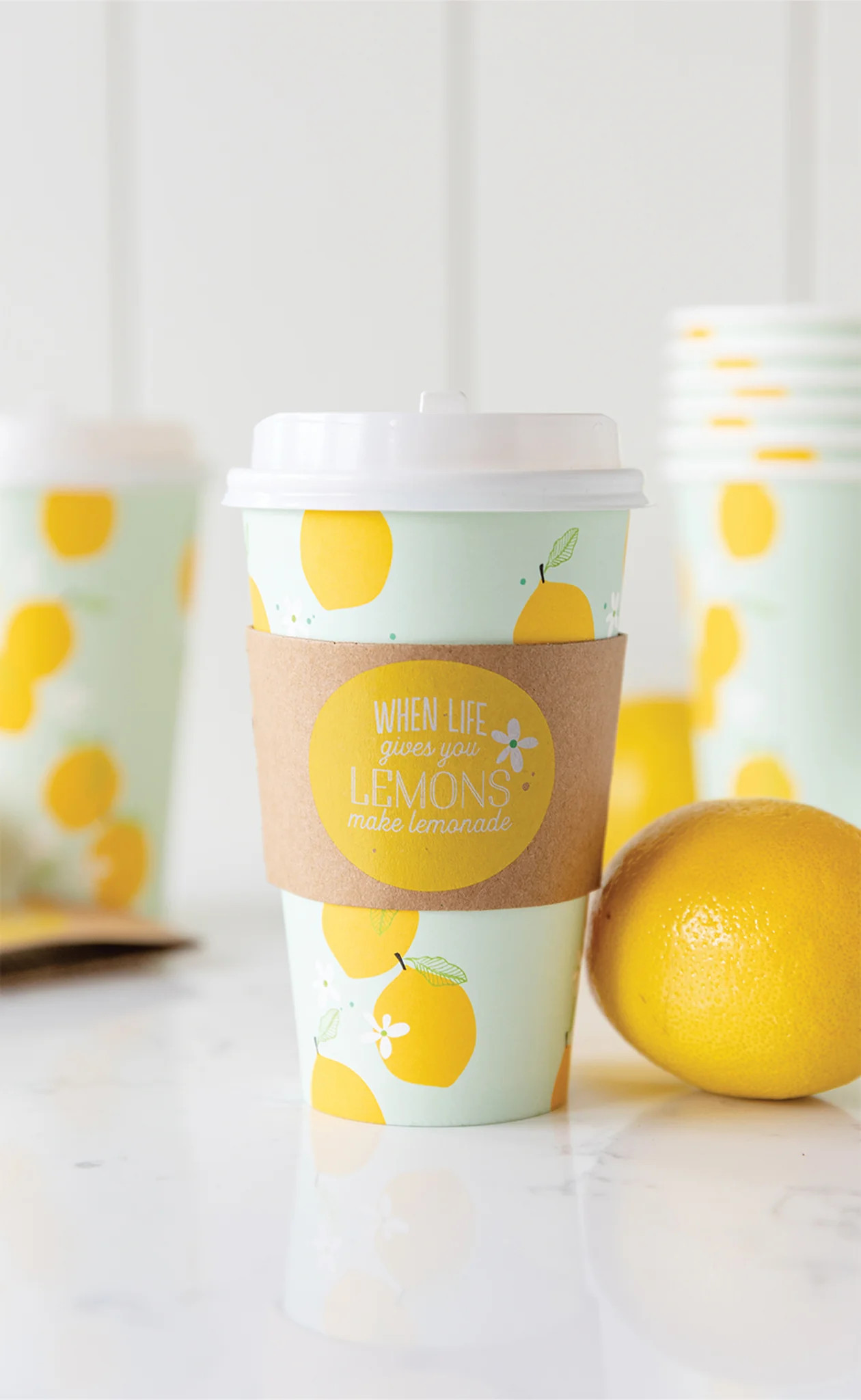 Lemons Kraft To Go Cups 8 count | My Mind's Eye