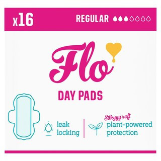 Flo Bamboo Day Period Pads With Wings 16 Pads | Tesco F&F