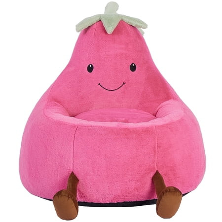 CONCETTA 24in Bean Bag Chair, Soft Faux Rabbit Fur Fabric, Cute Eggplant Lazy Chair for Kids, Living Rooms, Rose Red | Walmart (US)