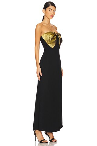 Dali Crepe Dress in Black & Star Gold | Revolve Clothing (Global)