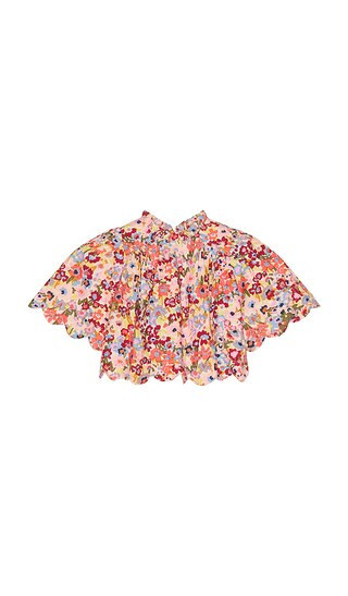 Pink Chicken Girls Scallop Misha Top in Pink. - size 5 | Revolve Clothing (Global)