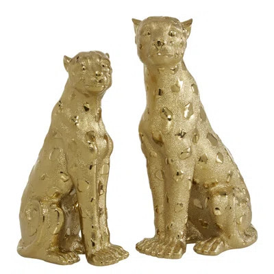 Resin Leopard Decorative Gold Sculpture Set | Wayfair North America