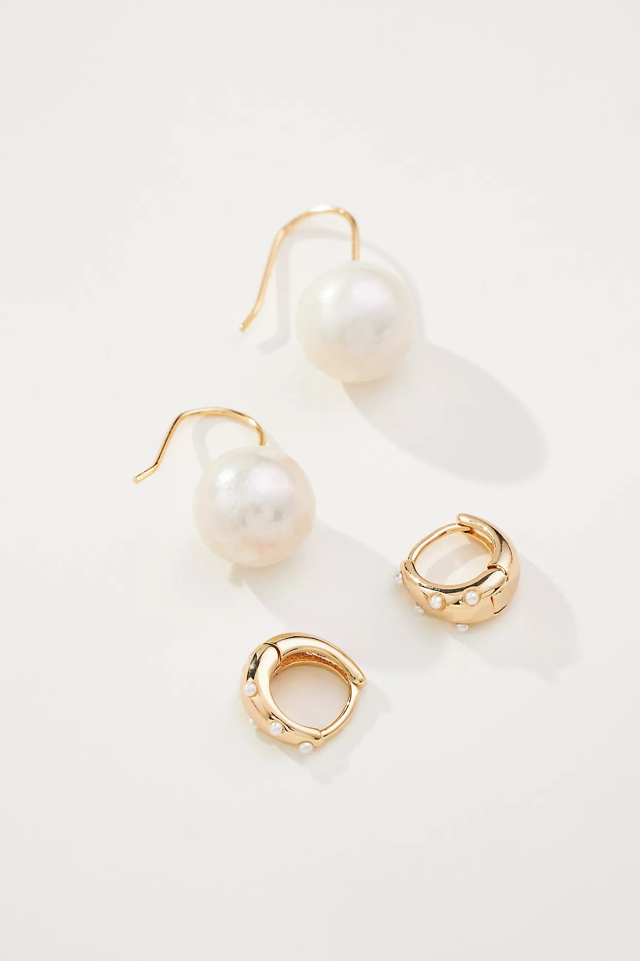 Pivotal Pearl Earrings, Set of 2 | Anthropologie (US)