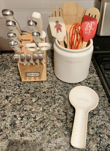 Kitchen utensil holder, spoon rest, knife set & holiday spatulas 

#LTKSeasonal #LTKHoliday #LTKhome