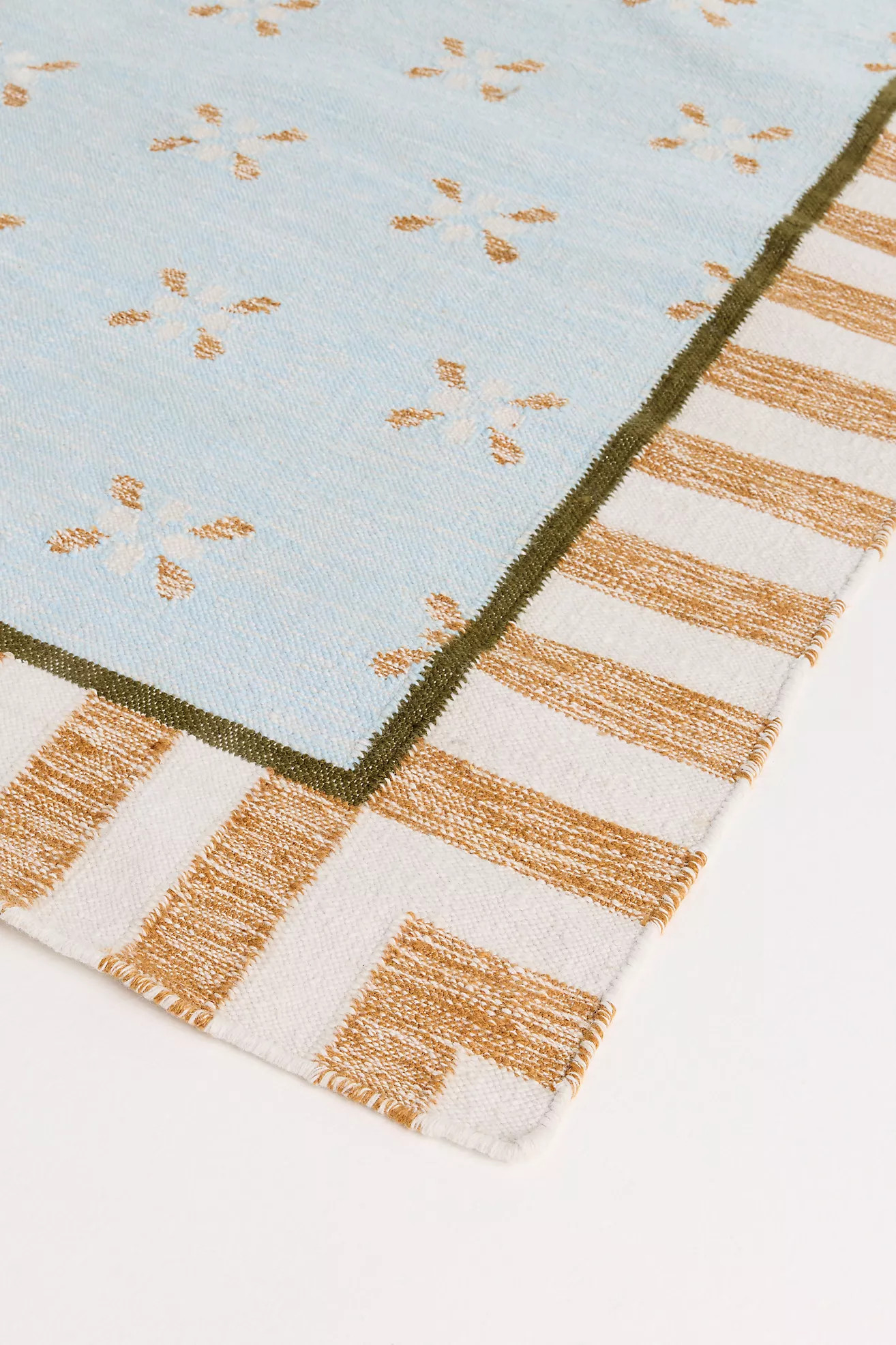 Bellus Flatwoven Indoor/Outdoor Striped Border Rug | Anthropologie (US)