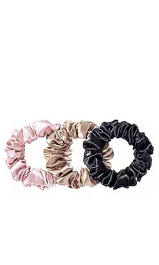 slip Classic Large Scrunchie 3 Pack in Black, Pink & Caramel from Revolve.com | Revolve Clothing (Global)