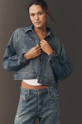 Pilcro Regenerative Cotton Dolman Denim Jacket | Anthropologie (US)