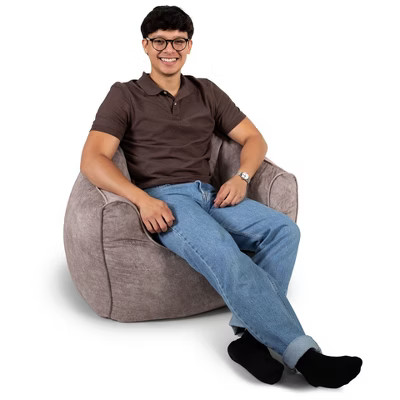 Big Joe Hug Bean Bag Chair, Vegan Suede, Teens and Adults, Gray | Target