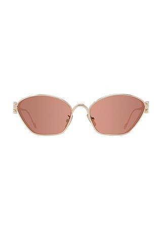 Loewe Anagram Sunglasses in Shiny Rose Gold - Rose. Size all. | FWRD 