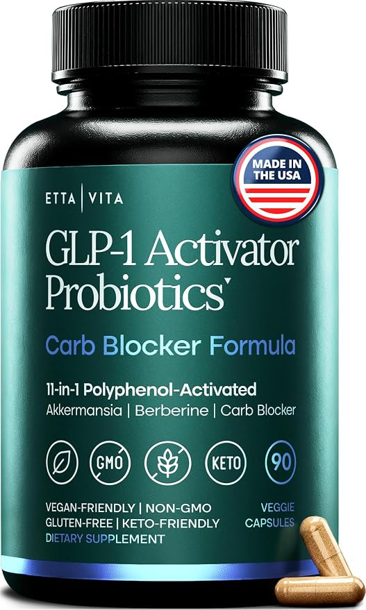 GLP-1 Activator Probiotic Carb Blocker Supplement for Weight Loss, Gut Health, Energy & Metabolic... | Amazon (US)