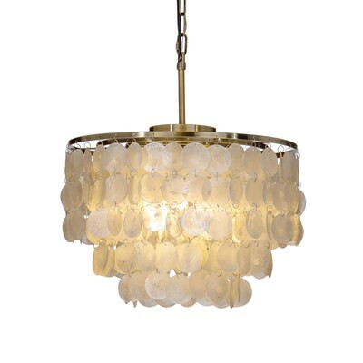 AloaDecor Lighting 3-Light Antique Bronze Modern/Contemporary Shell Chandelier | Lowe's