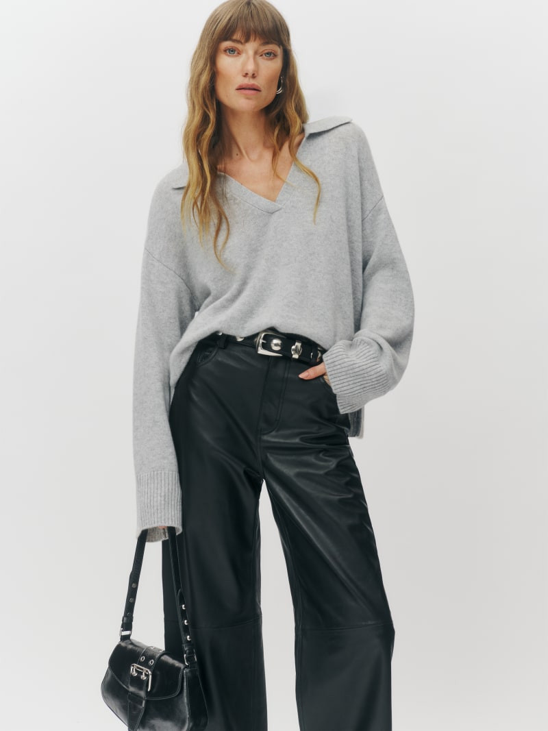 Sawyer Oversized Cashmere Polo | Reformation (Global)