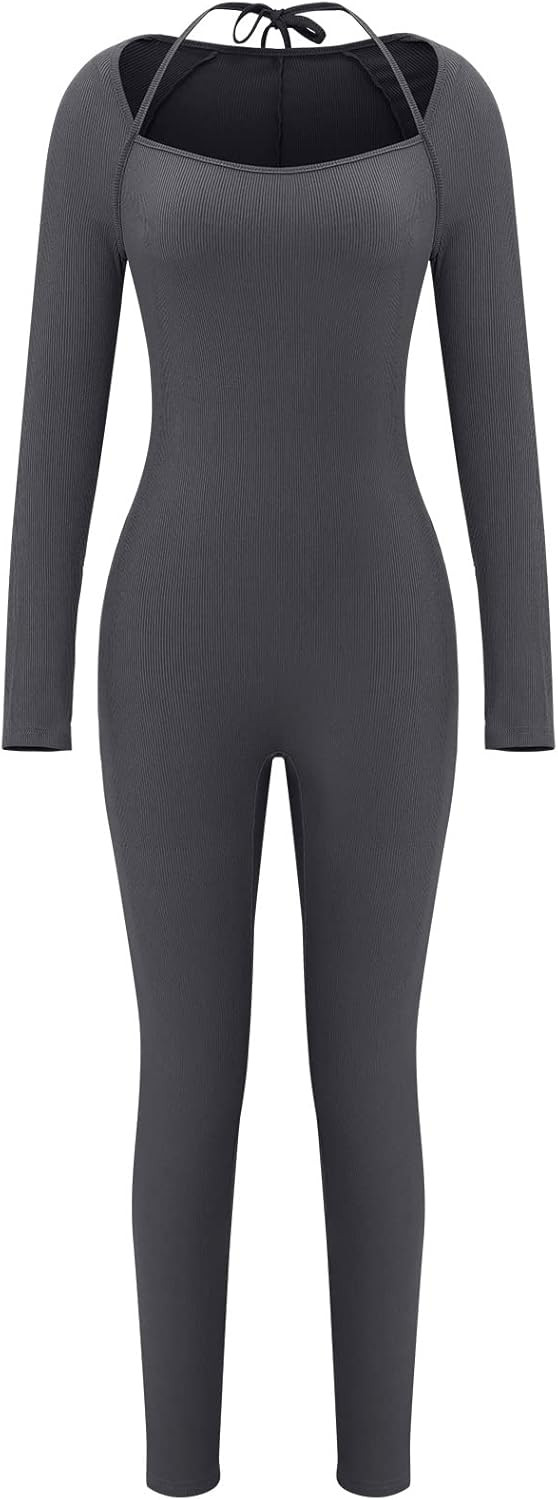 Yoga Jumpsuits for Women Sleeveless Crisscross Backless Butt Lift Legging Romper One Piece Athlet... | Amazon (US)